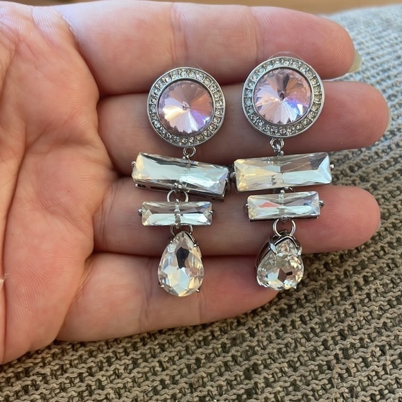 MIU MIU authentic Rose Crystal Earrings - Picture 1 of 8